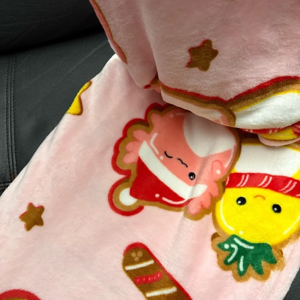 Squishmallows Christmas plush blanket throw NWT